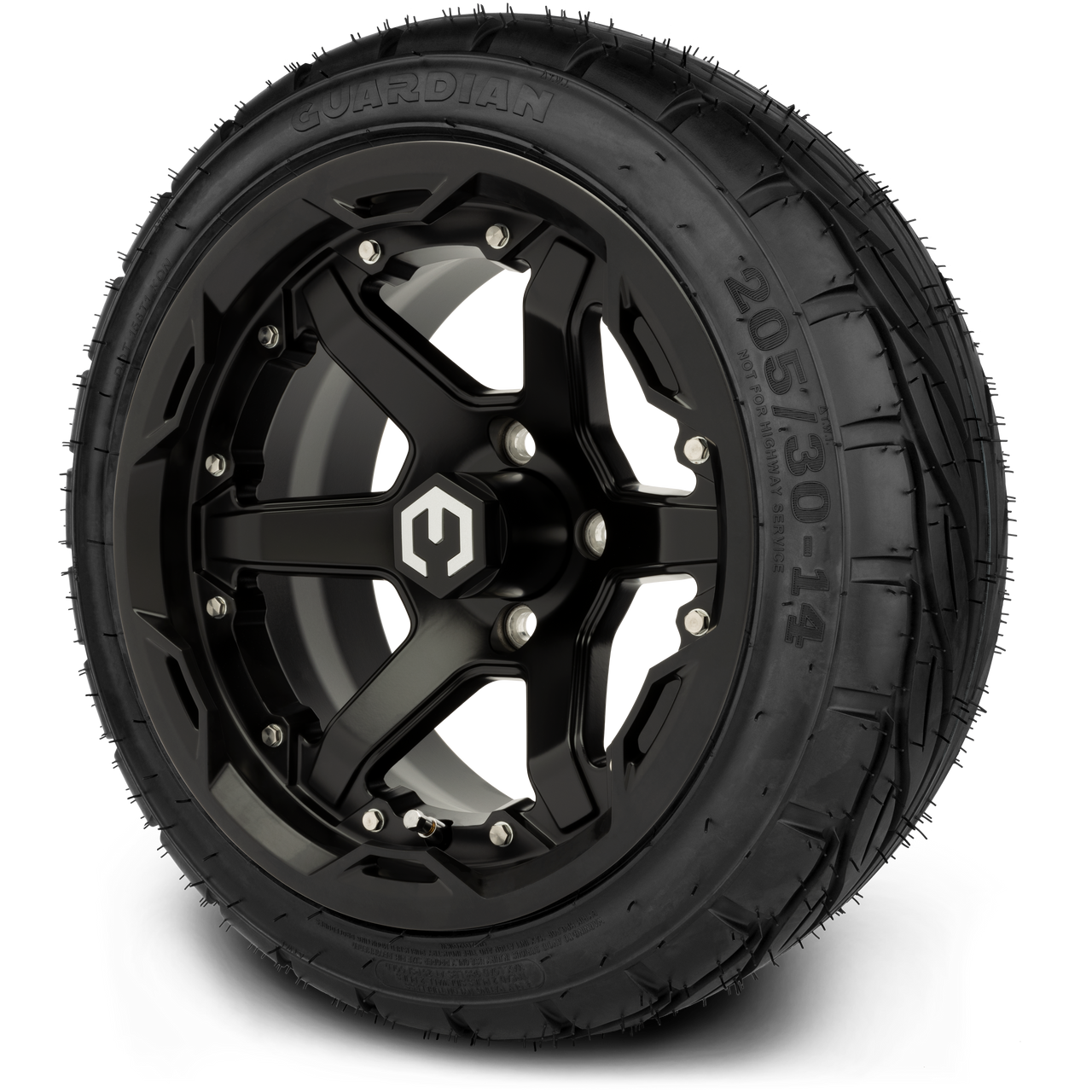 14" MODZ Gladiator Matte Black - Tire and Wheel Combo