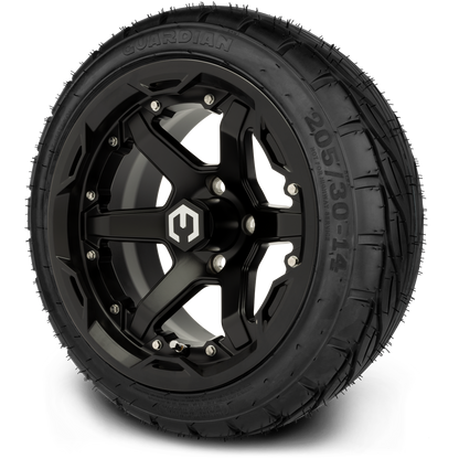 14" MODZ Gladiator Matte Black - Tire and Wheel Combo