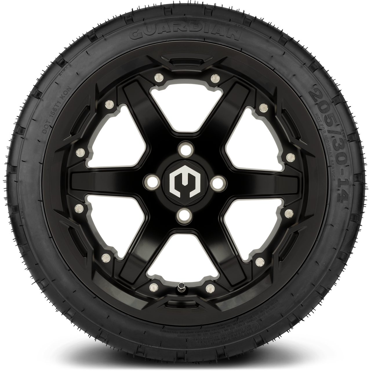 14" MODZ Gladiator Matte Black - Tire and Wheel Combo