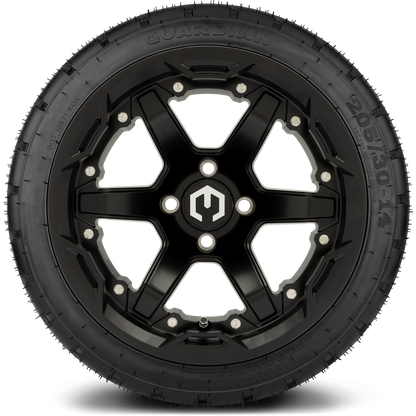14" MODZ Gladiator Matte Black - Tire and Wheel Combo