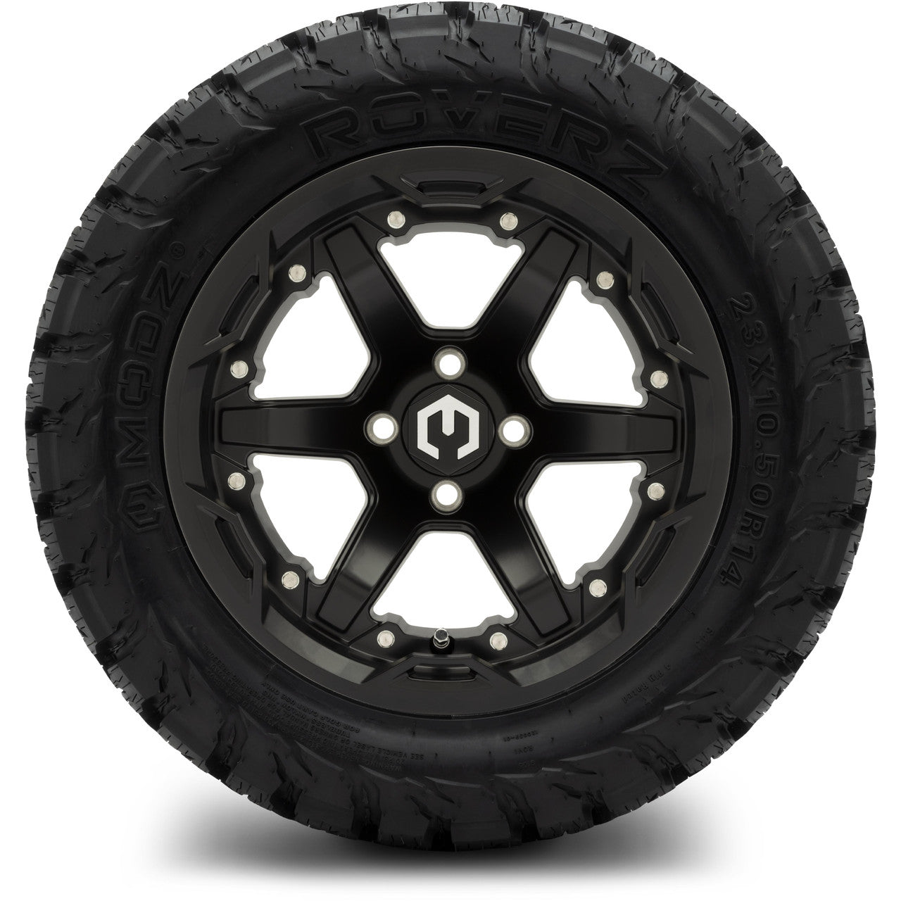 14" MODZ Gladiator Matte Black - Tire and Wheel Combo
