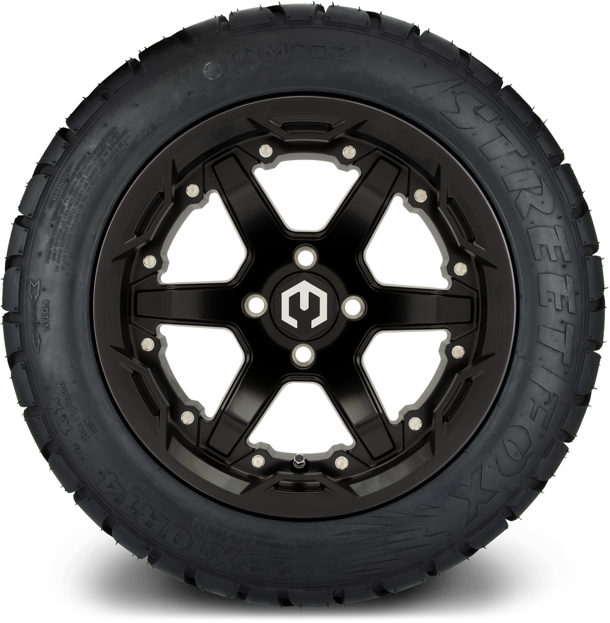 14" MODZ Gladiator Matte Black - Tire and Wheel Combo