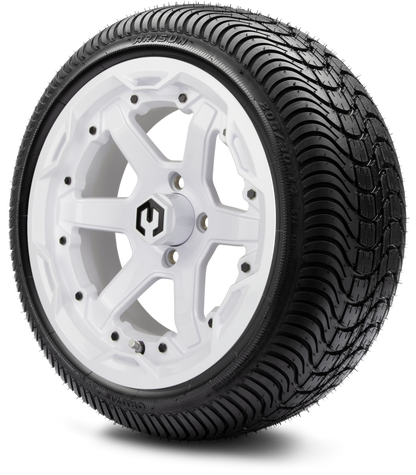 14" MODZ Gladiator Glossy White - Tire and Wheel Combo