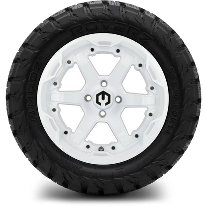14" MODZ Gladiator Glossy White - Tire and Wheel Combo