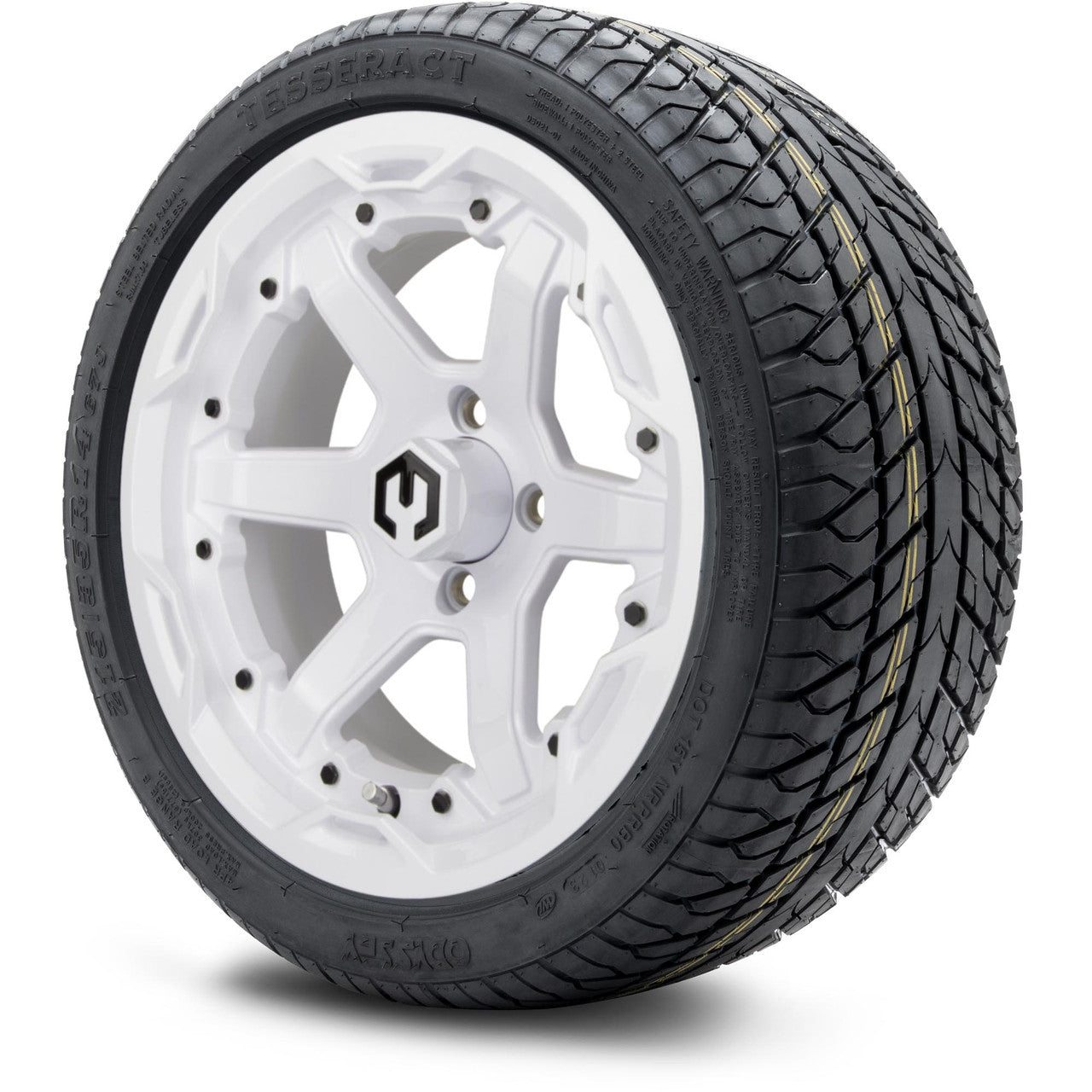 14" MODZ Gladiator Glossy White - Tire and Wheel Combo