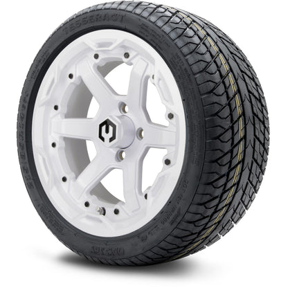 14" MODZ Gladiator Glossy White - Tire and Wheel Combo