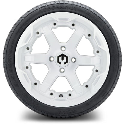 14" MODZ Gladiator Glossy White - Tire and Wheel Combo
