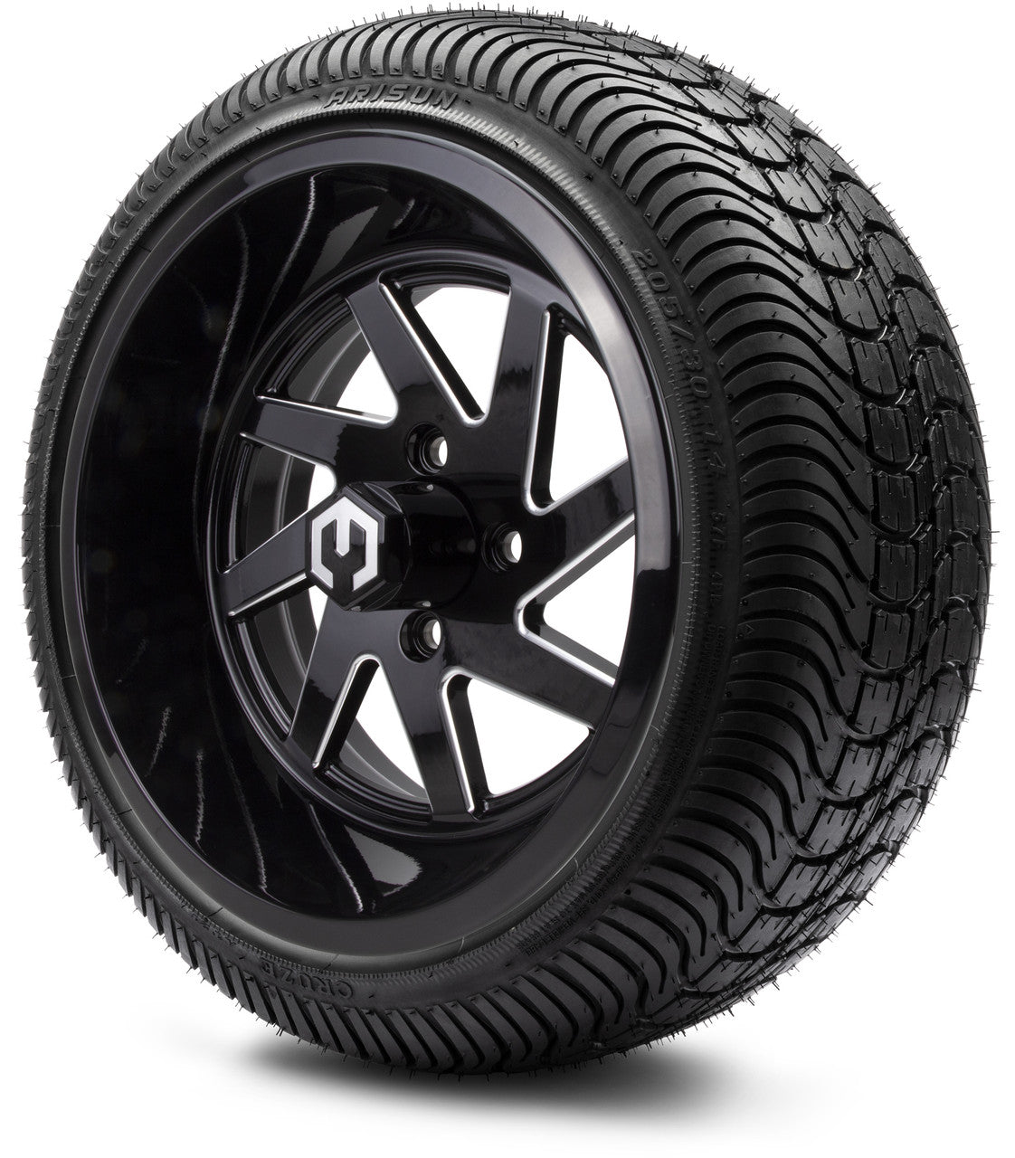 14" MODZ Fury Glossy Black - Tire and Wheel Combo