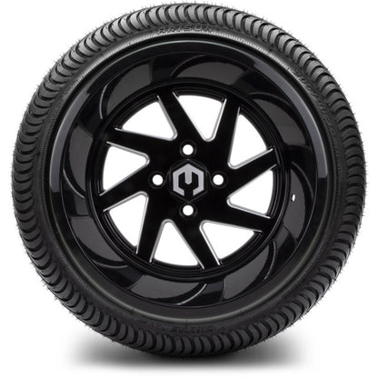 14" MODZ Fury Glossy Black - Tire and Wheel Combo