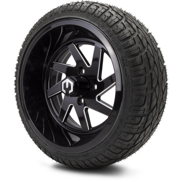 14" MODZ Fury Glossy Black - Tire and Wheel Combo