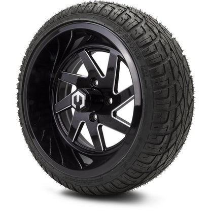 14" MODZ Fury Glossy Black - Tire and Wheel Combo