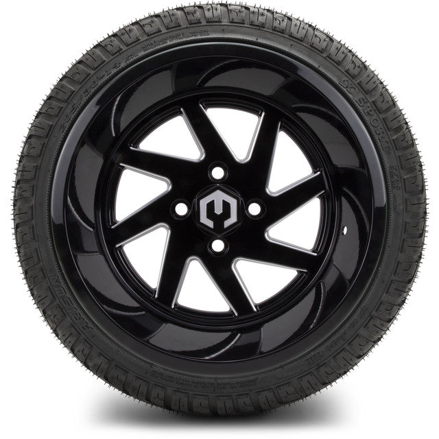 14" MODZ Fury Glossy Black - Tire and Wheel Combo
