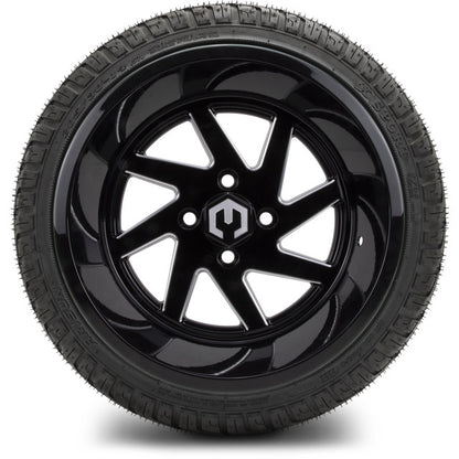14" MODZ Fury Glossy Black - Tire and Wheel Combo