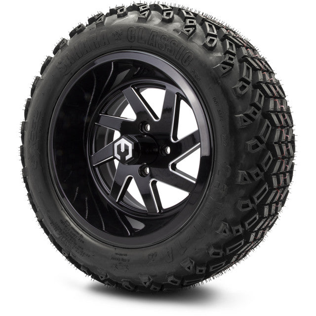 14" MODZ Fury Glossy Black - Tire and Wheel Combo