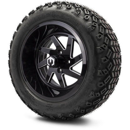 14" MODZ Fury Glossy Black - Tire and Wheel Combo