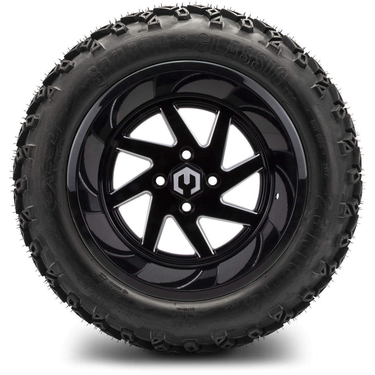 14" MODZ Fury Glossy Black - Tire and Wheel Combo