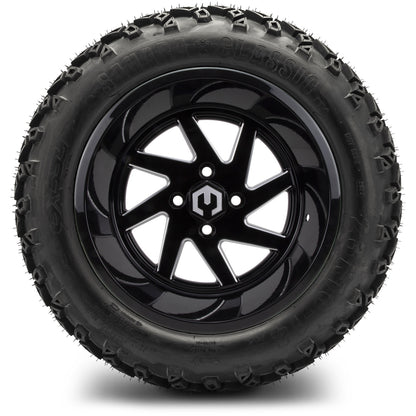 14" MODZ Fury Glossy Black - Tire and Wheel Combo
