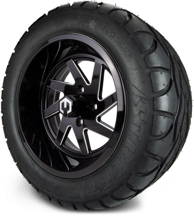 14" MODZ Fury Glossy Black - Tire and Wheel Combo