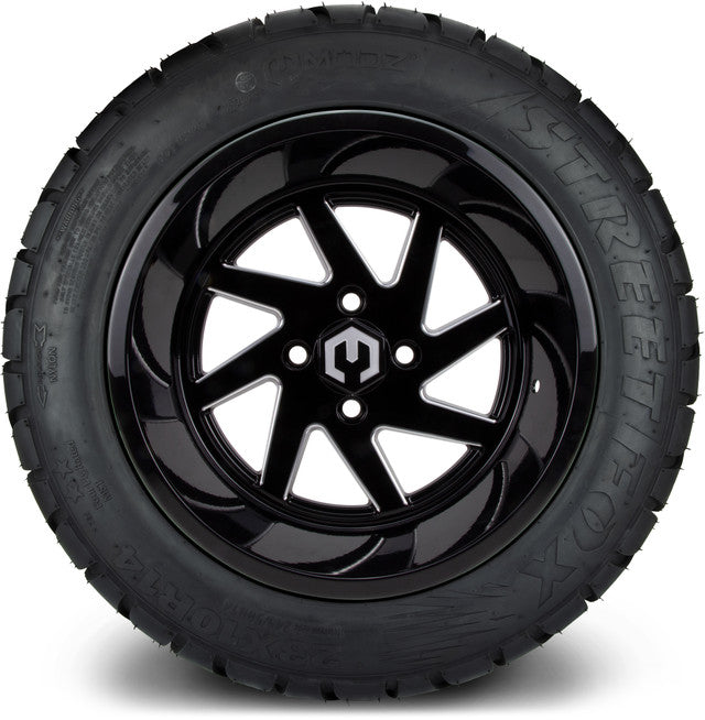 14" MODZ Fury Glossy Black - Tire and Wheel Combo