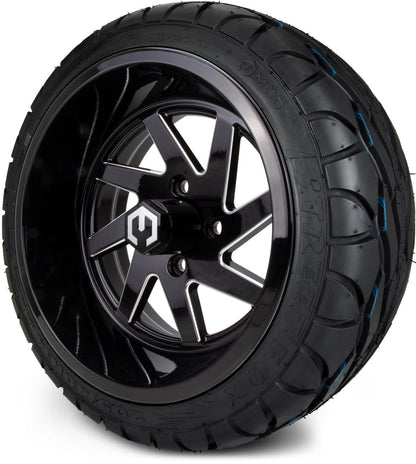 14" MODZ Fury Glossy Black - Tire and Wheel Combo