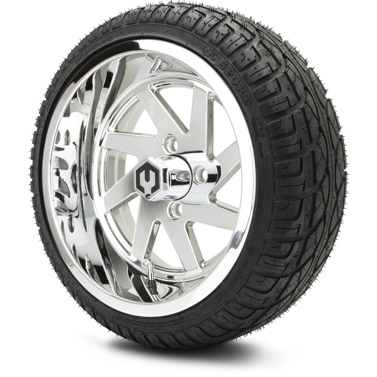 14" MODZ Fury Chrome - Tire and Wheel Combo