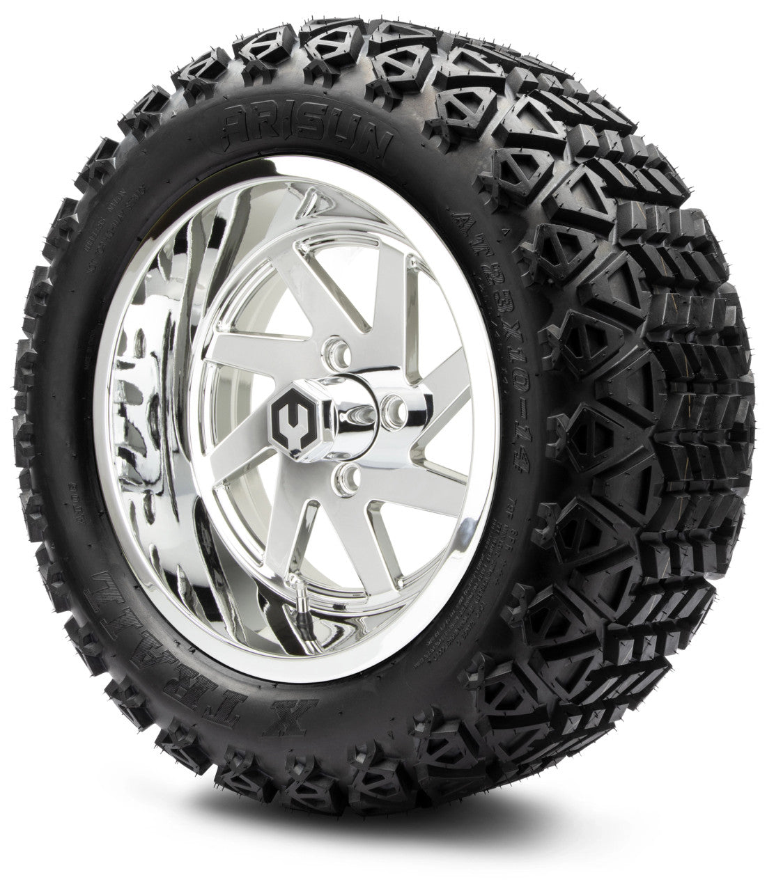 14" MODZ Fury Chrome - Tire and Wheel Combo