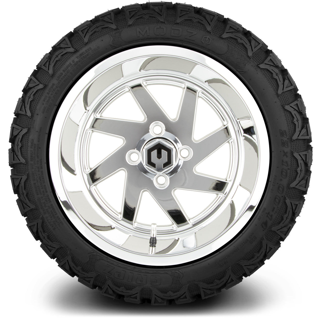 14" MODZ Fury Chrome - Tire and Wheel Combo