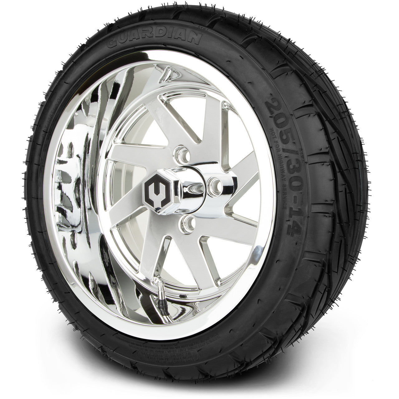 14" MODZ Fury Chrome - Tire and Wheel Combo