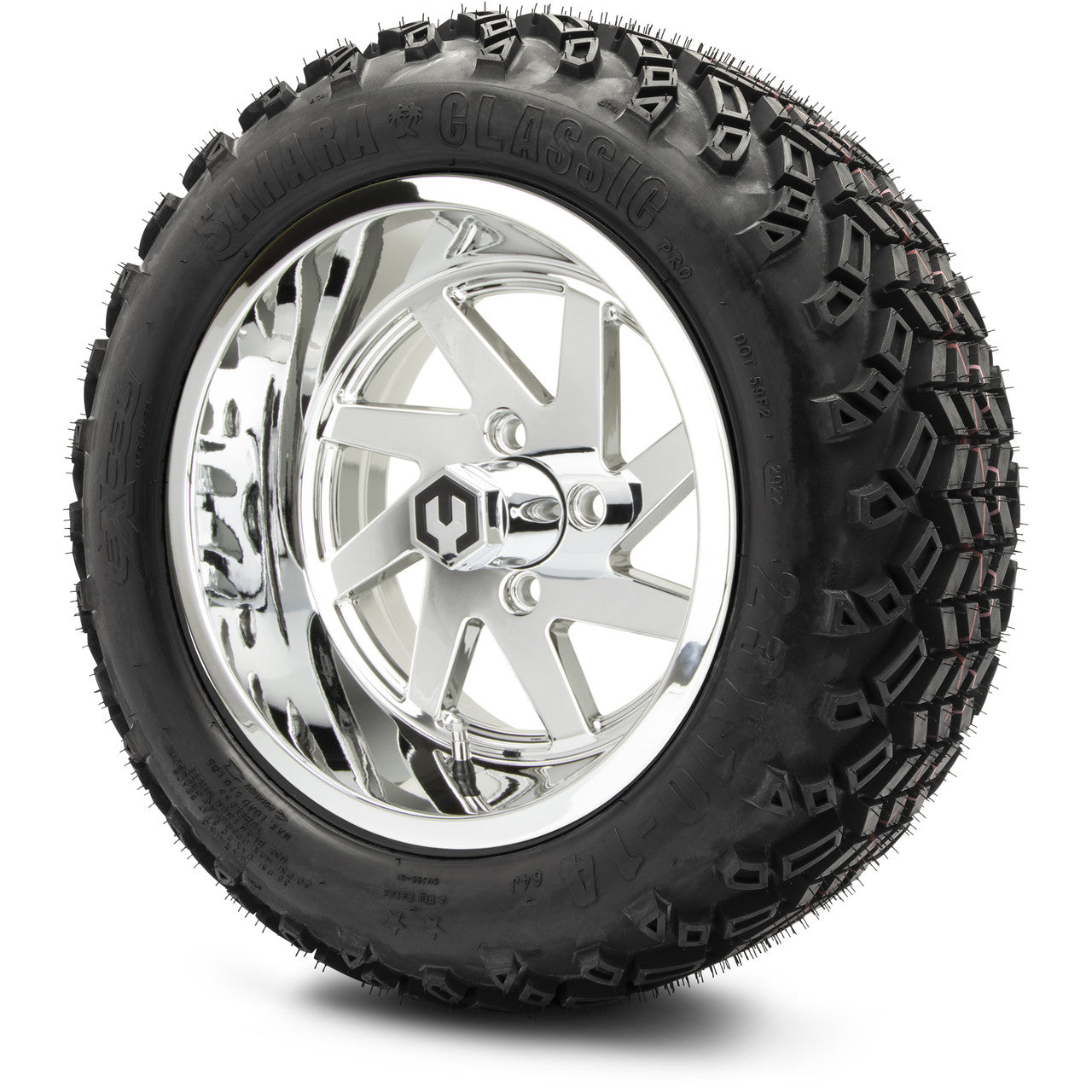14" MODZ Fury Chrome - Tire and Wheel Combo