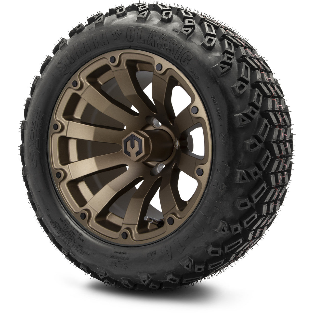 14" MODZ Bomber Matte Bronze - Tire and Wheel Combo