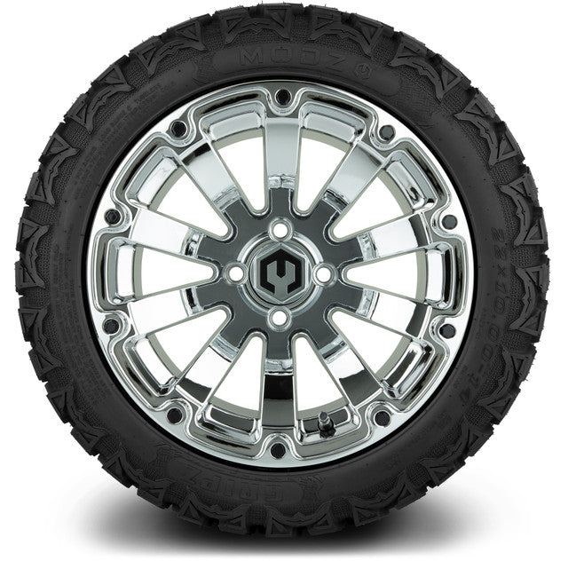 14" MODZ Bomber Chrome - Tire and Wheel Combo