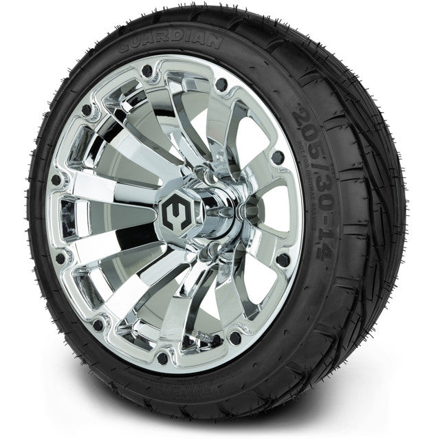 14" MODZ Bomber Chrome - Tire and Wheel Combo