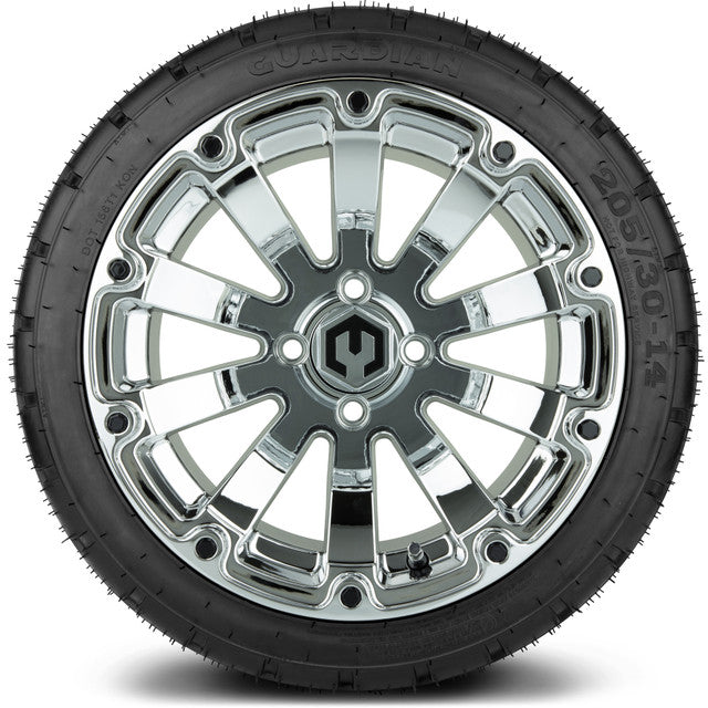 14" MODZ Bomber Chrome - Tire and Wheel Combo