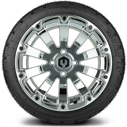 14" MODZ Bomber Chrome - Tire and Wheel Combo
