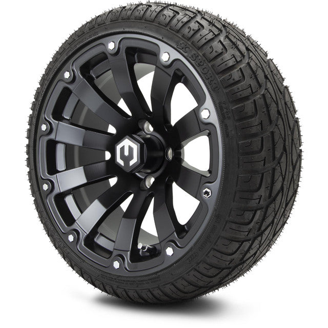 14" MODZ Bomber Matte Black - Tire and Wheel Combo