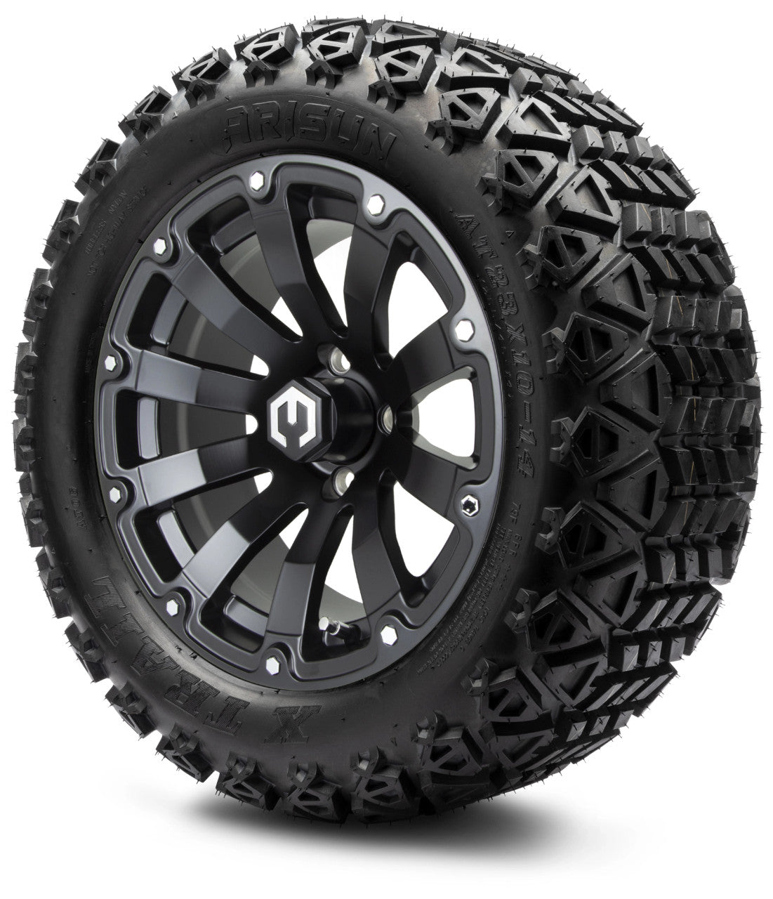 14" MODZ Bomber Matte Black - Tire and Wheel Combo