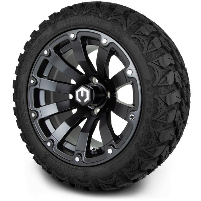 14" MODZ Bomber Matte Black - Tire and Wheel Combo