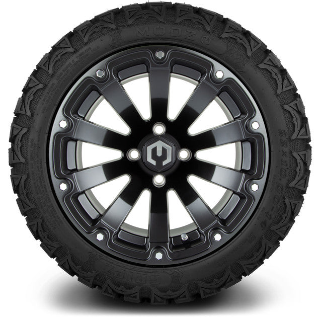14" MODZ Bomber Matte Black - Tire and Wheel Combo