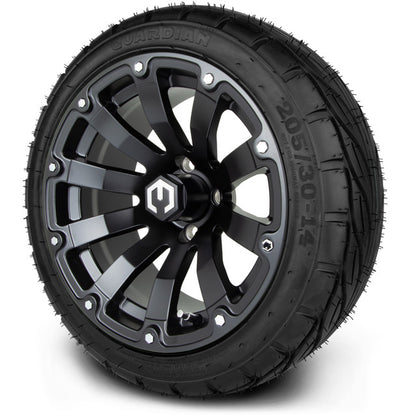 14" MODZ Bomber Matte Black - Tire and Wheel Combo