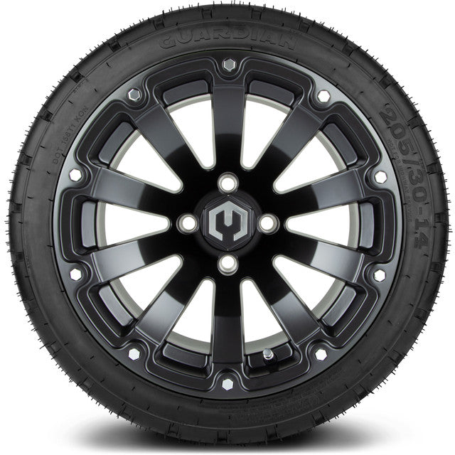 14" MODZ Bomber Matte Black - Tire and Wheel Combo