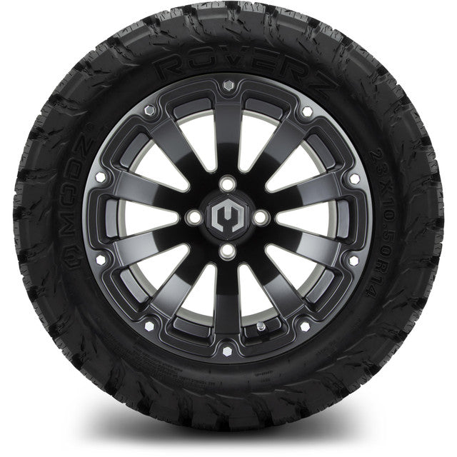 14" MODZ Bomber Matte Black - Tire and Wheel Combo
