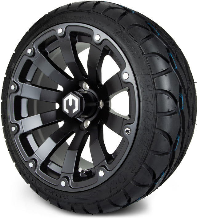 14" MODZ Bomber Matte Black - Tire and Wheel Combo