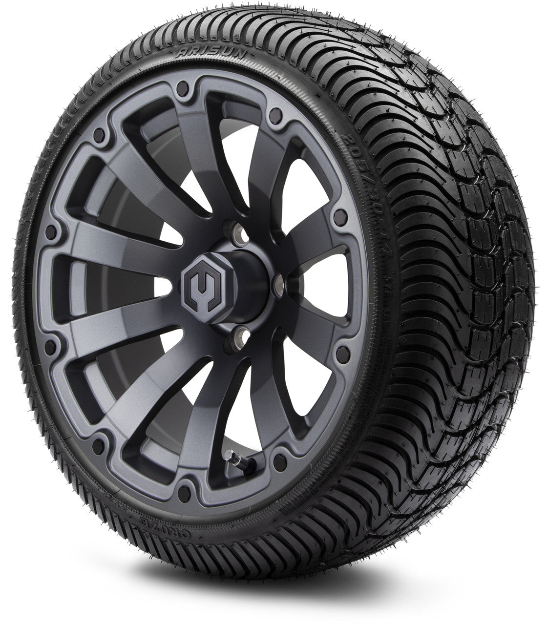 14" MODZ Bomber Matte Gunmetal - Tire and Wheel Combo