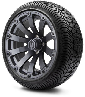 14" MODZ Bomber Matte Gunmetal - Tire and Wheel Combo