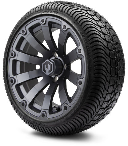 14" MODZ Bomber Matte Gunmetal - Tire and Wheel Combo