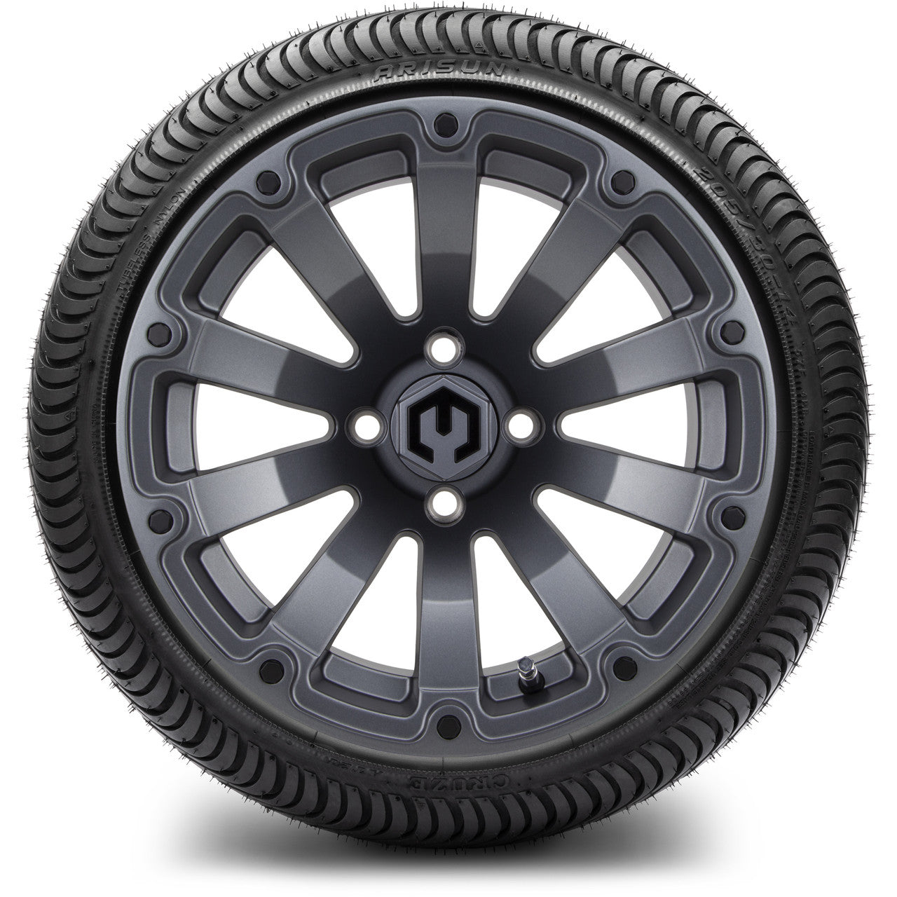 14" MODZ Bomber Matte Gunmetal - Tire and Wheel Combo