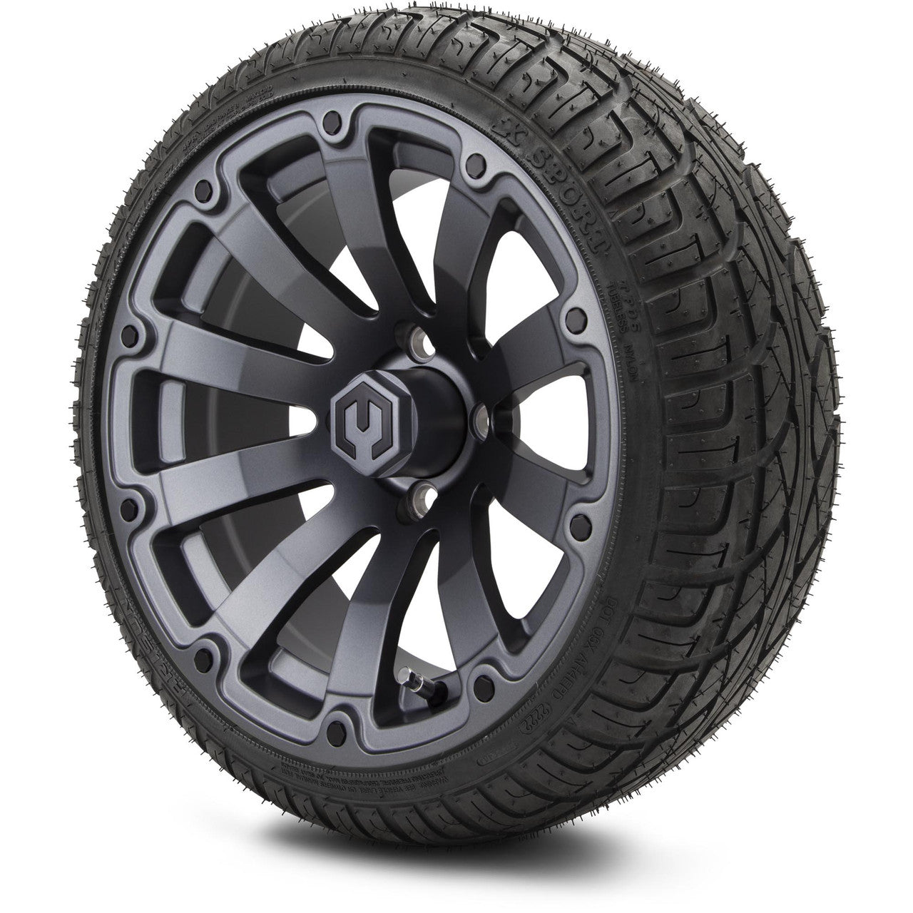 14" MODZ Bomber Matte Gunmetal - Tire and Wheel Combo