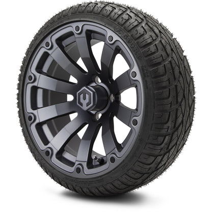 14" MODZ Bomber Matte Gunmetal - Tire and Wheel Combo