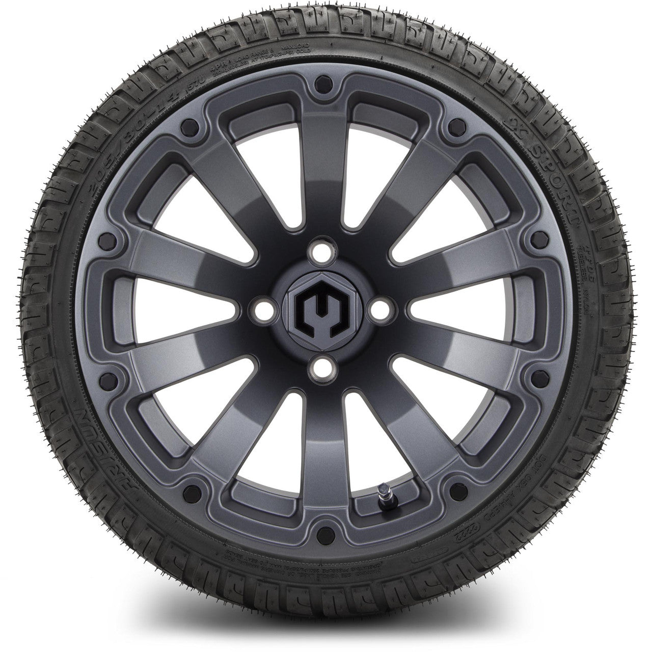 14" MODZ Bomber Matte Gunmetal - Tire and Wheel Combo