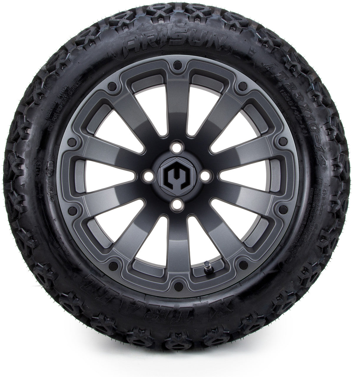 14" MODZ Bomber Matte Gunmetal - Tire and Wheel Combo